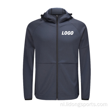 Best verkopende rits polyester jassen met hoodies unisex